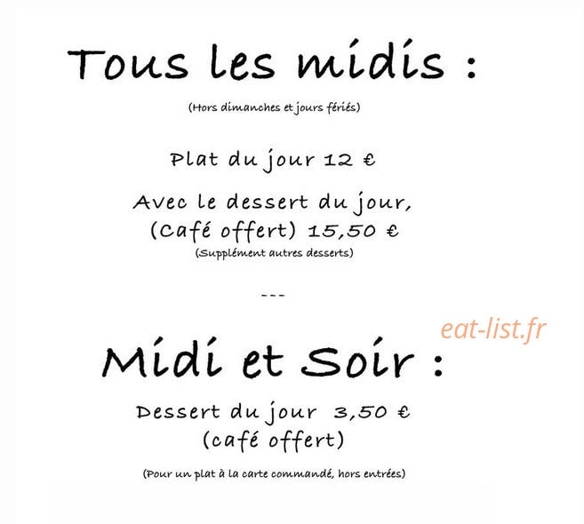 Au Péché Mignon — carte page 1