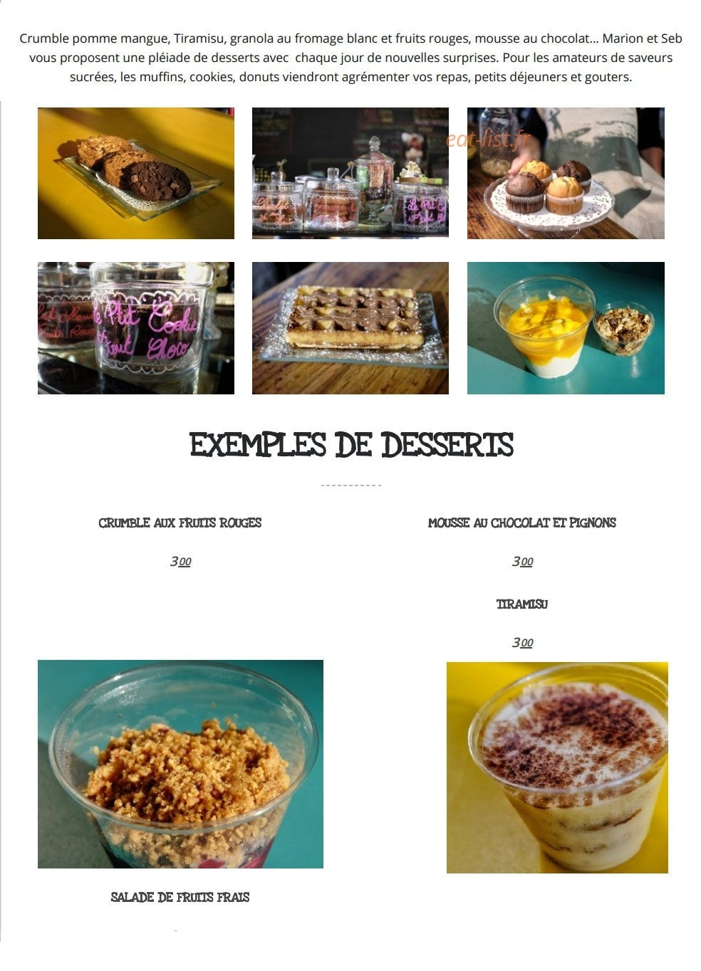 Bagus Kafé — carte page 7
