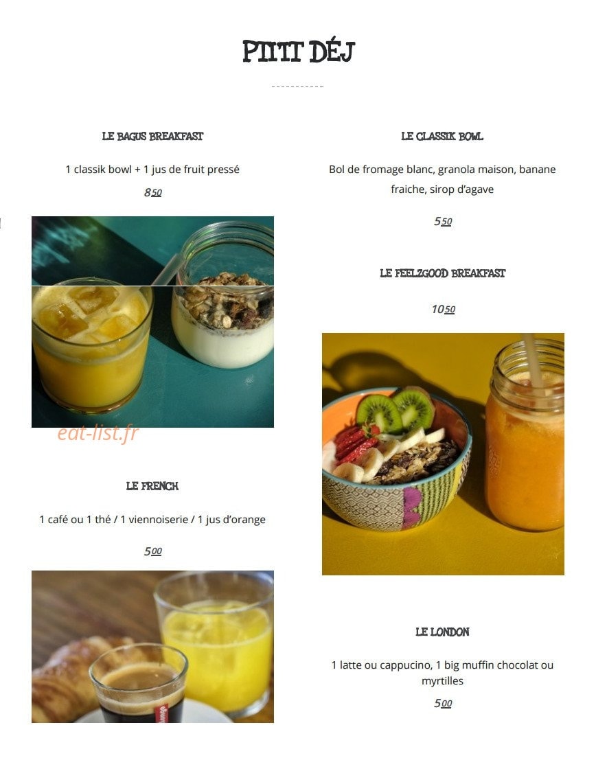 Bagus Kafé — carte page 5