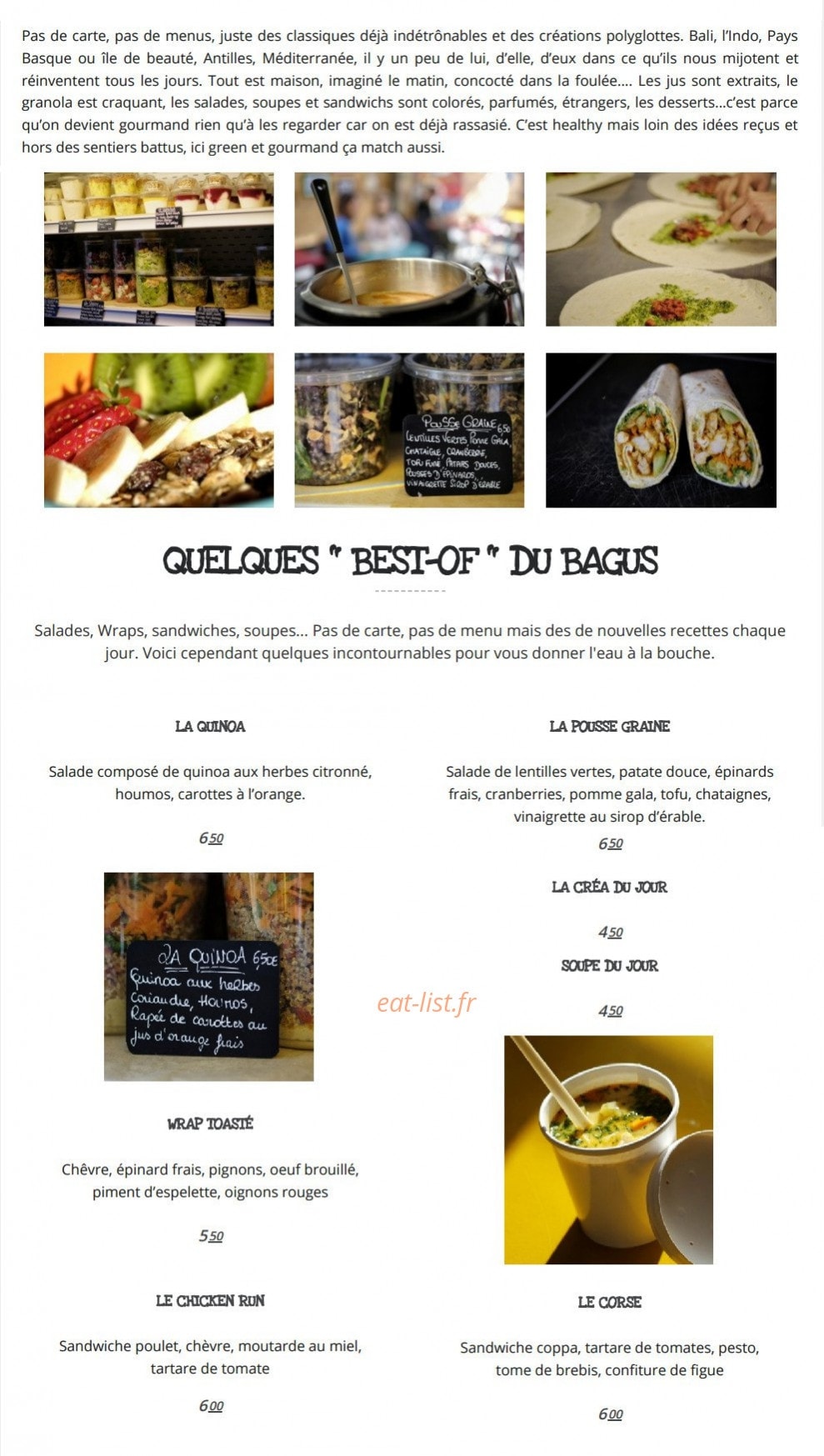 Bagus Kafé — carte page 6