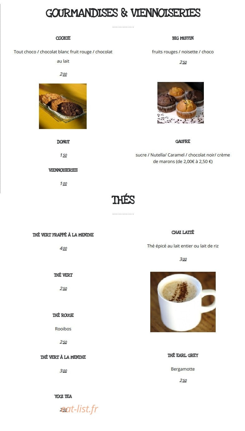 Bagus Kafé — carte page 4