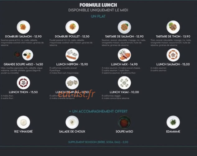 Carte et menu de Gotosushi à Hyeres — Les formules