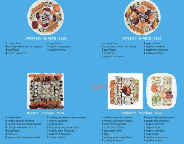 Carte et menu de Gotosushi à Hyeres — Les box