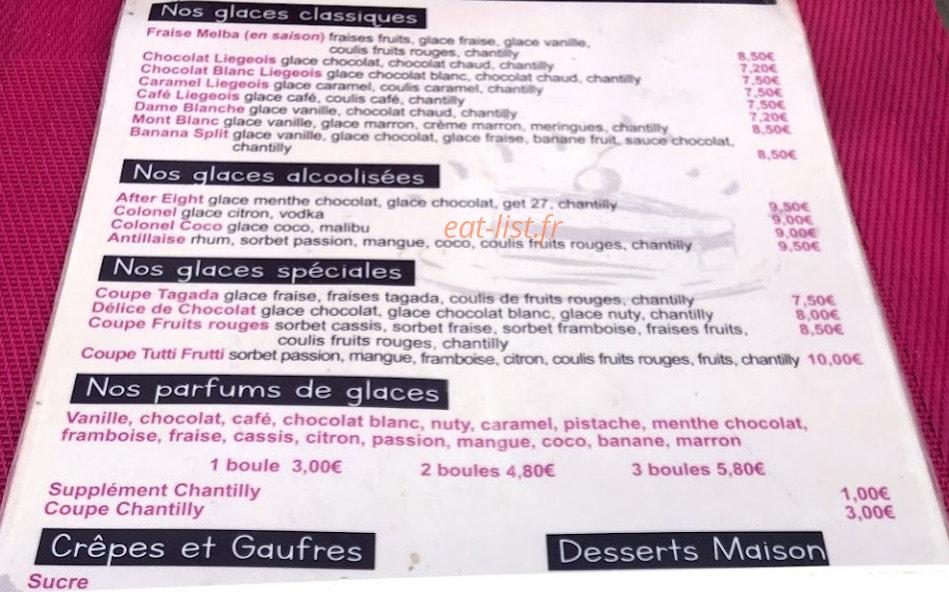 L Eau A La Bouche — carte page 3