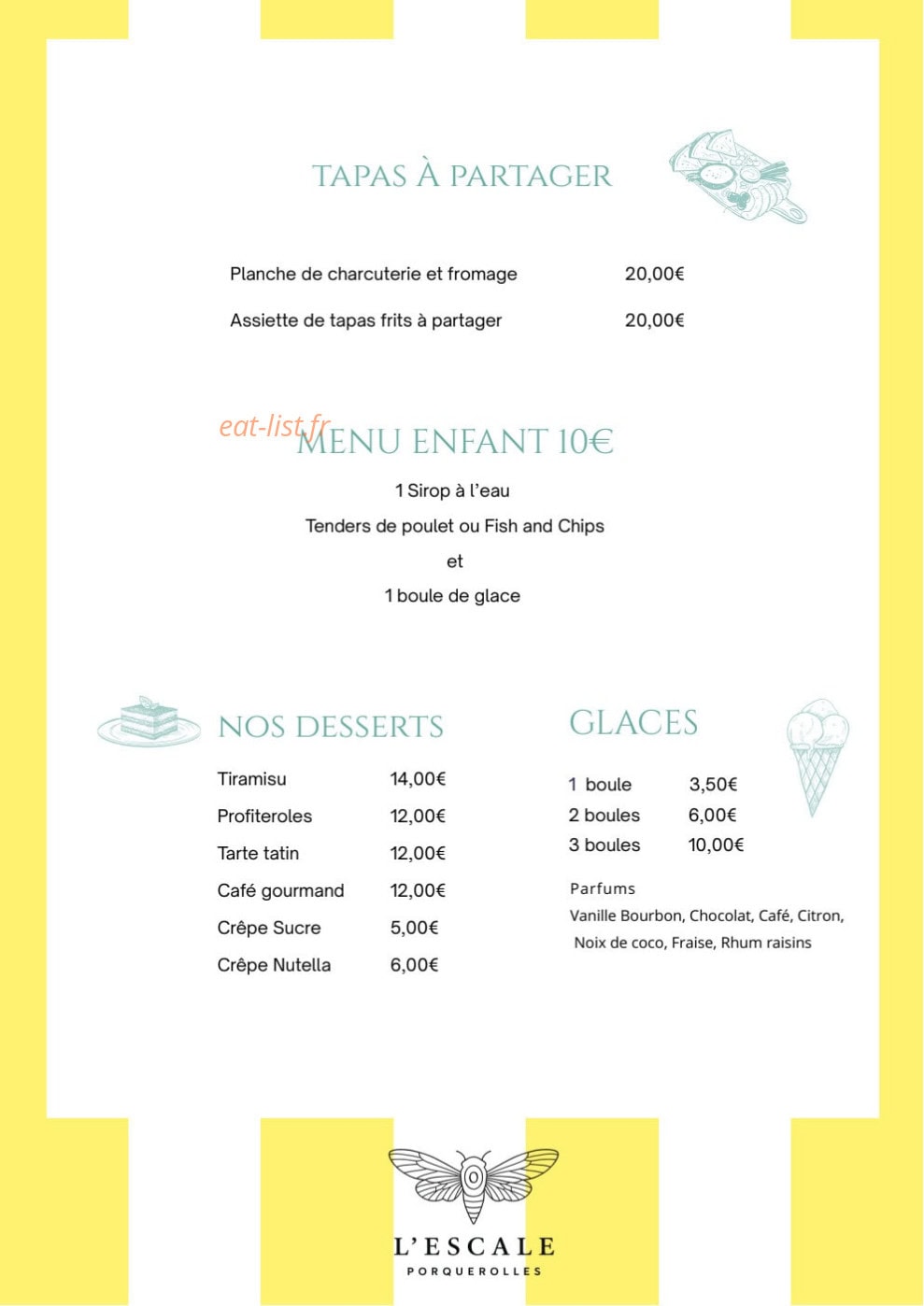L'Escale Porquerolles — carte page 2
