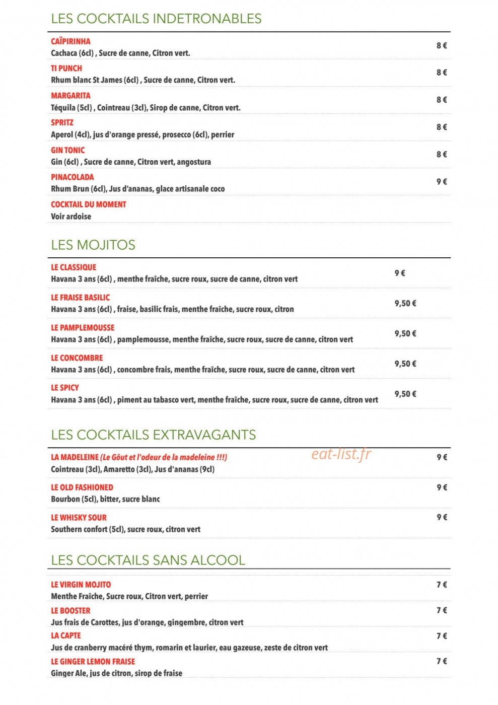 La Bastide — carte page 2