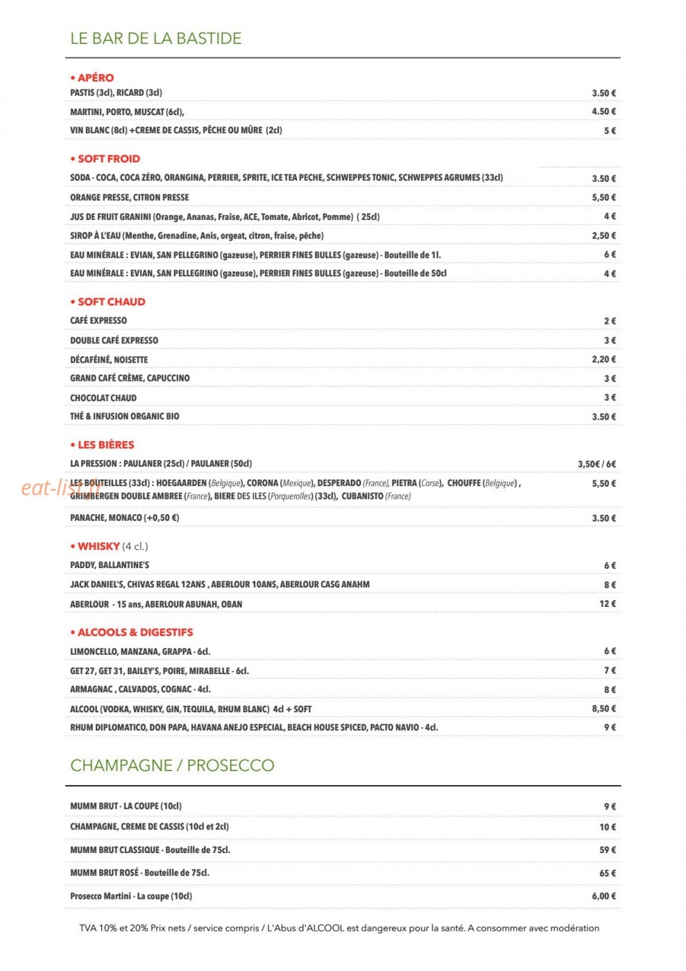 La Bastide — carte page 4