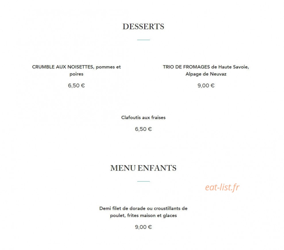 La Cabane — carte page 2