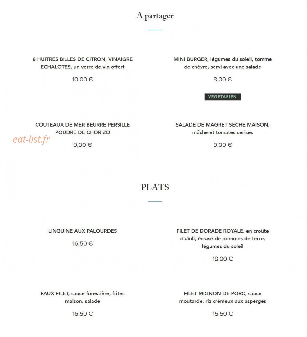 La Cabane — carte page 1
