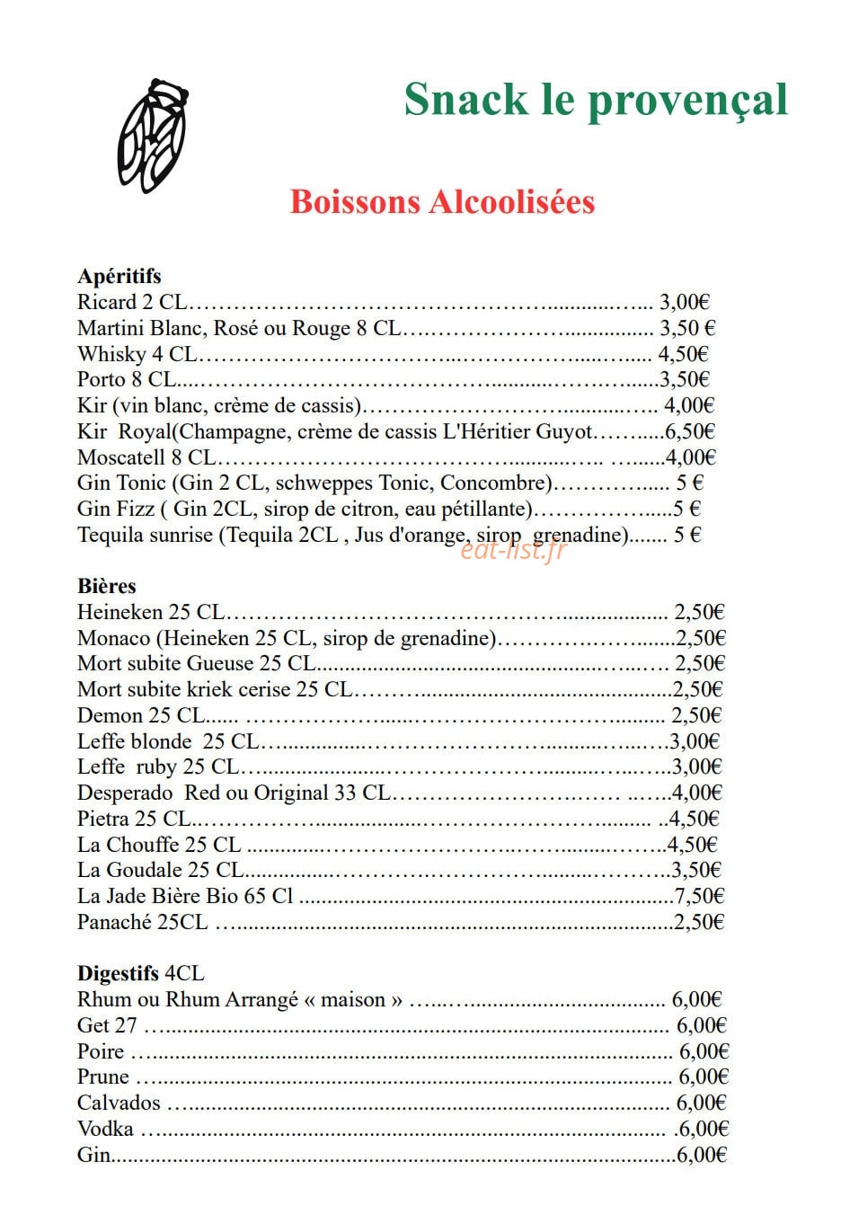 La cigale provençale — carte page 8