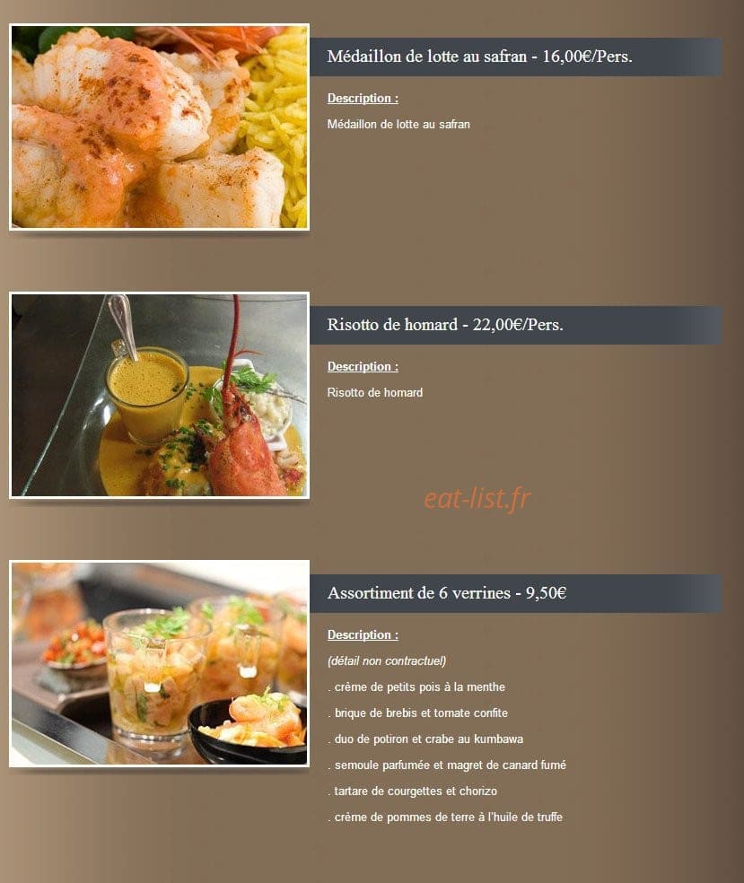 La Colombe — carte page 6
