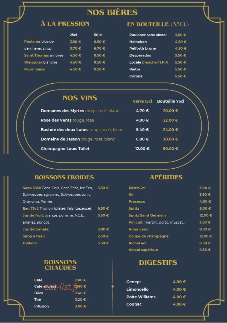 La Réserve — carte page 1