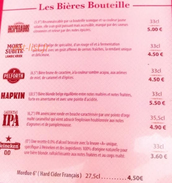 Le Bon Coing — carte page 7