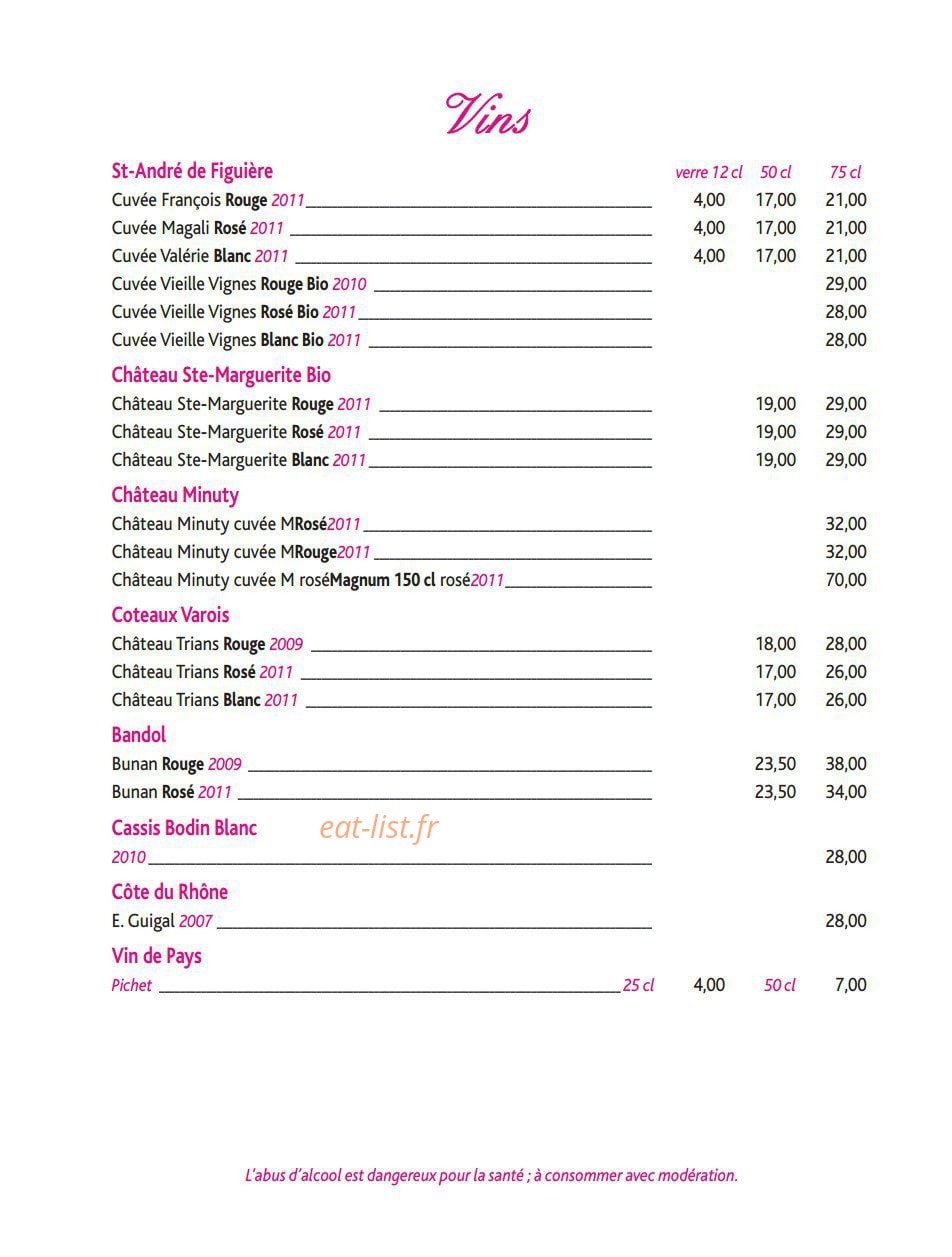 Le Cabanon — carte page 5