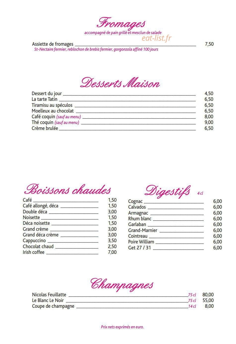 Le Cabanon — carte page 4