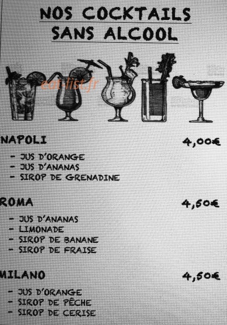 Le Café Italien — carte page 1
