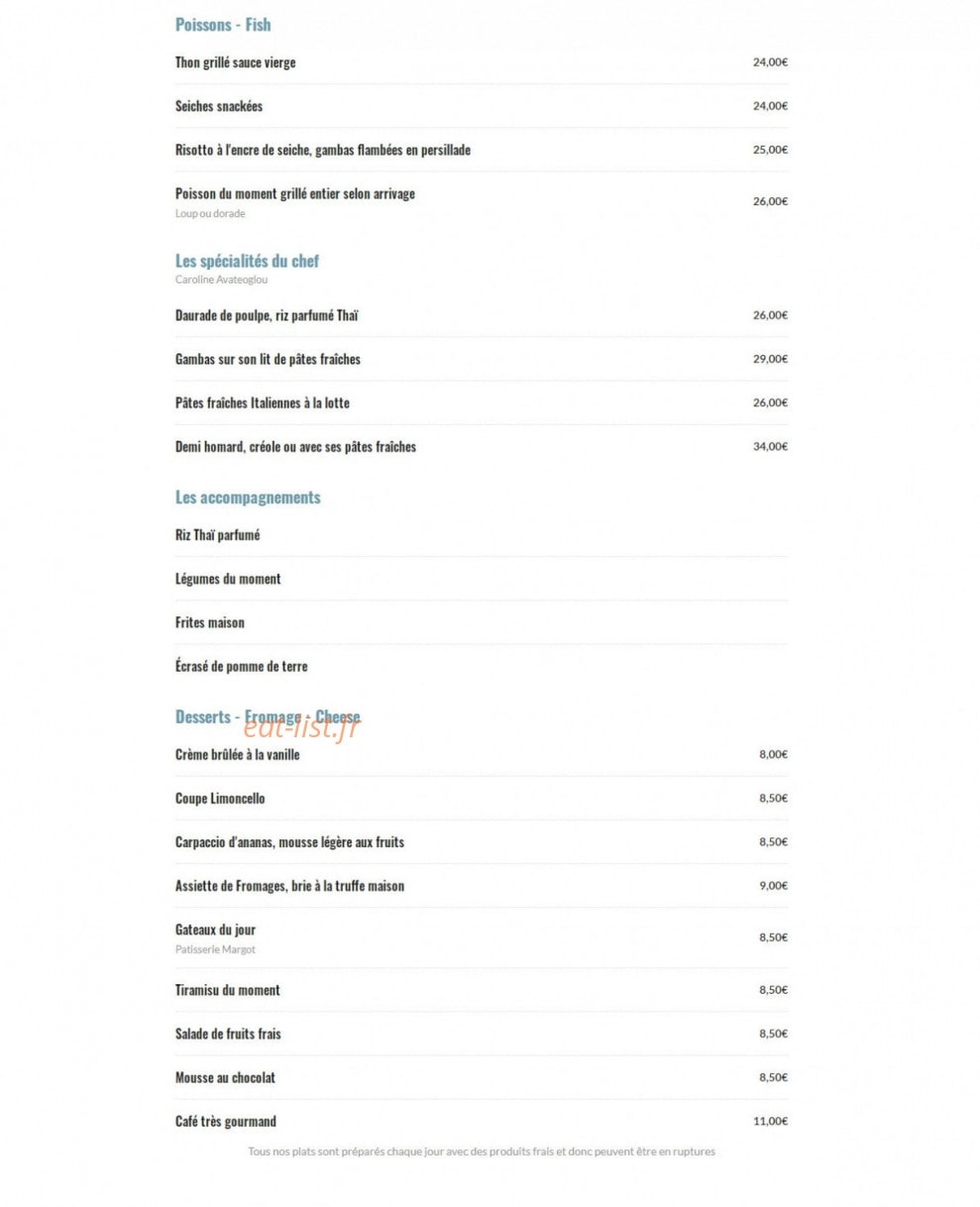 Le Petit Bain — carte page 2