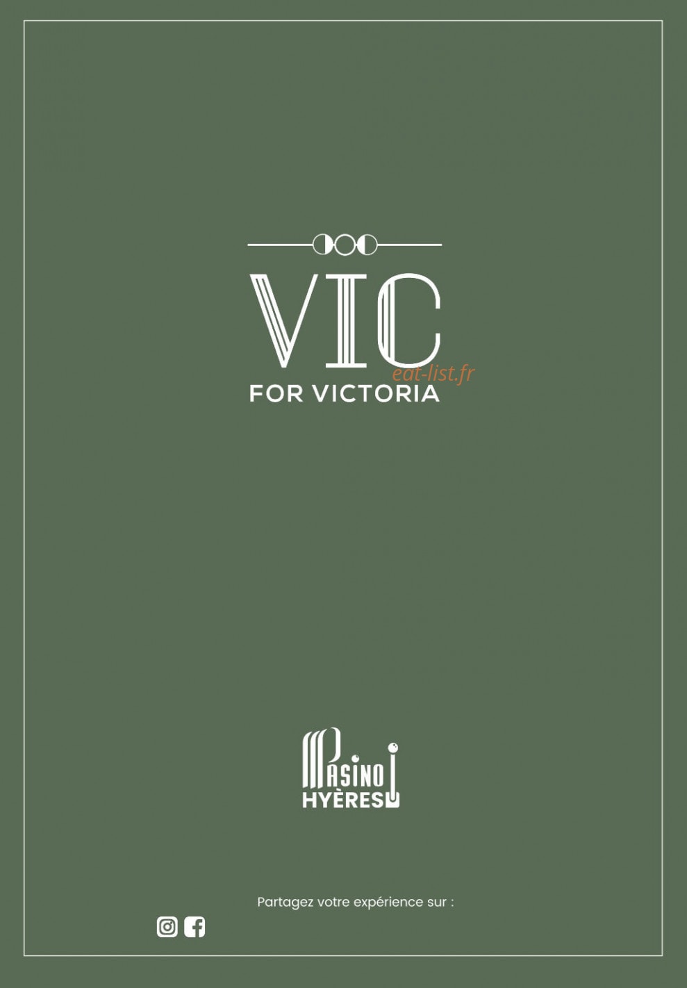 Le Vic for Victoria — carte page 1