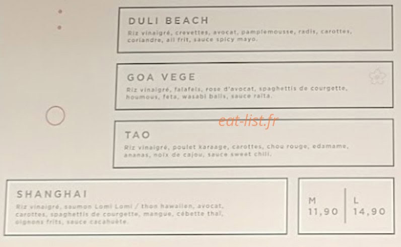Moana Poke House — carte page 2