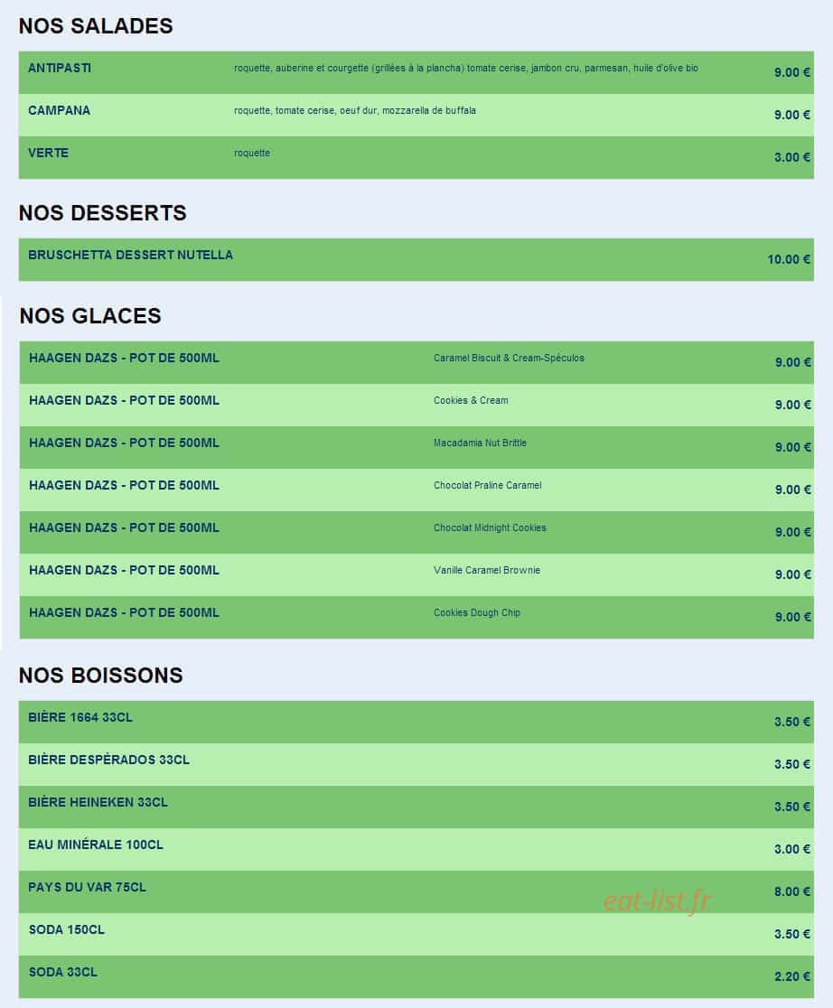 Pizza Labio — carte page 2