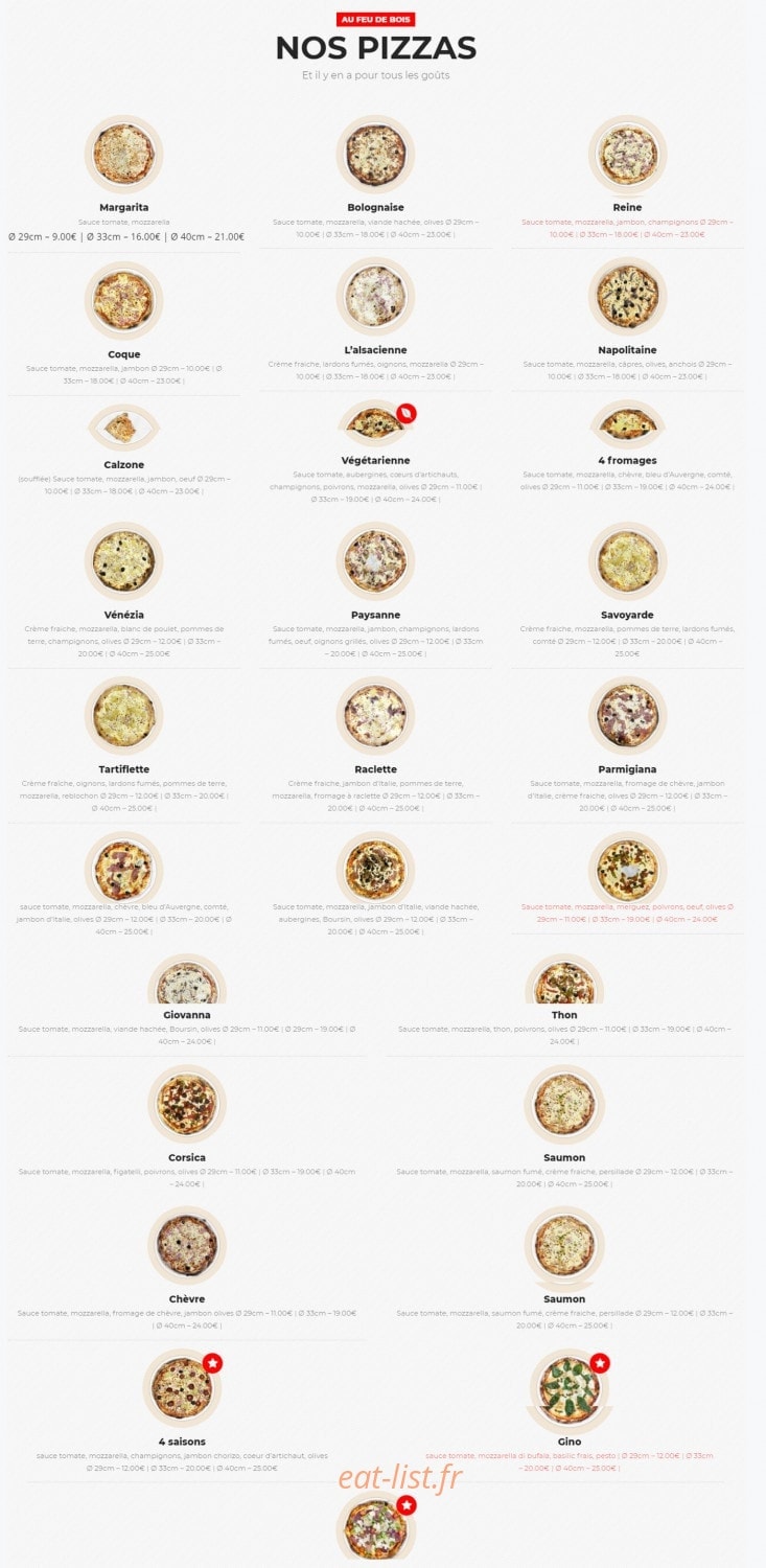 Pizza Tony — carte page 2