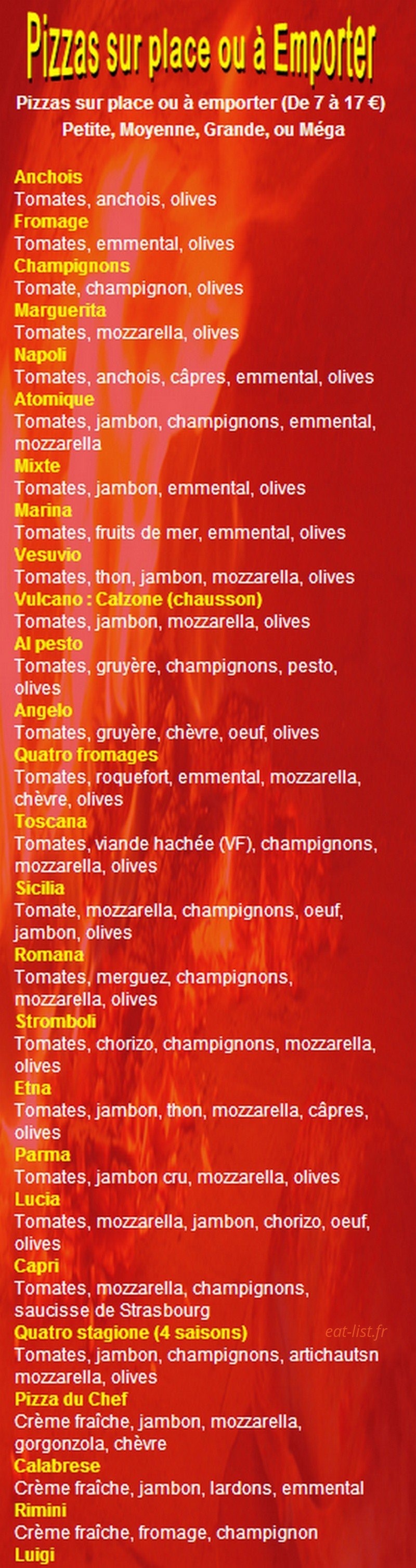 Pizzeria Napoli — carte page 1