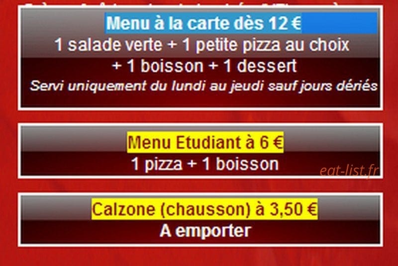 Pizzeria Napoli — carte page 2