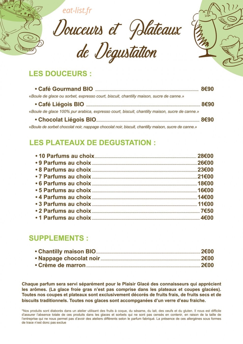 Plaisir Glacé — carte page 11