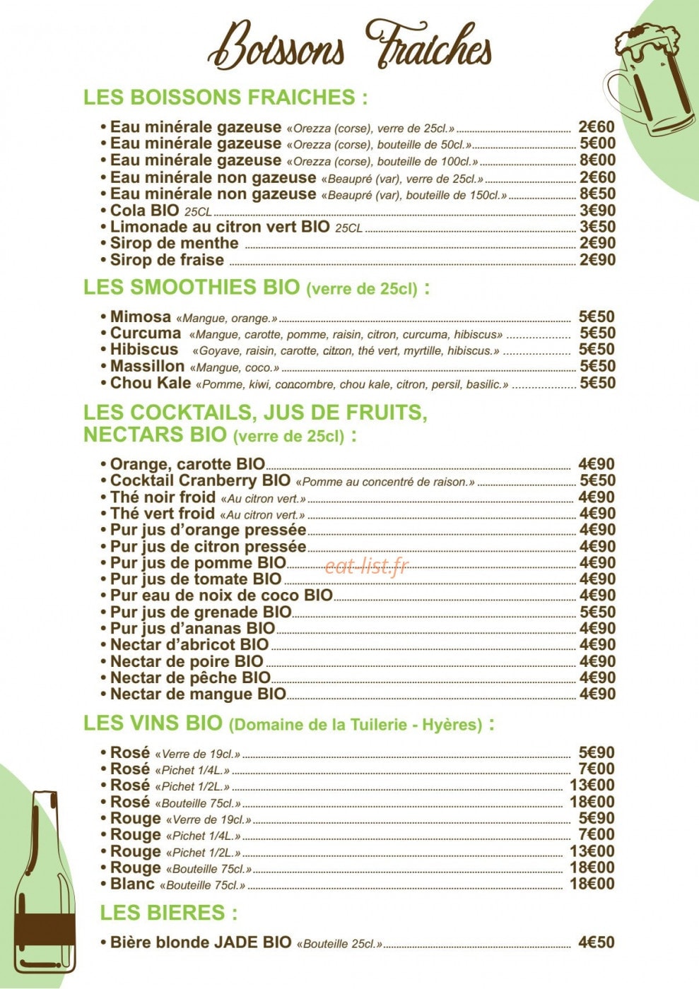 Plaisir Glacé — carte page 12