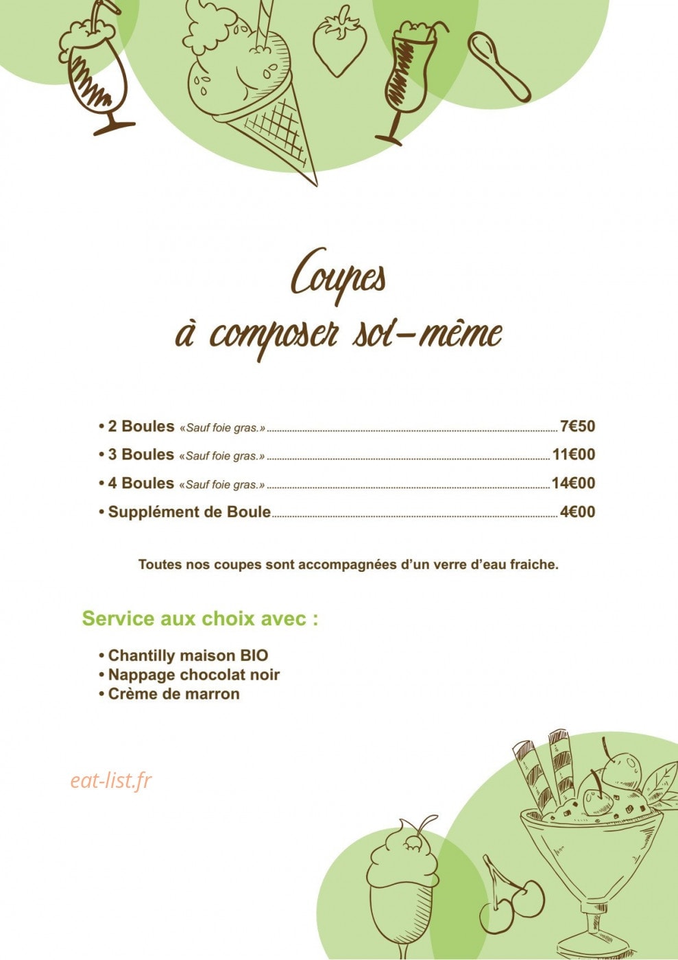 Plaisir Glacé — carte page 8