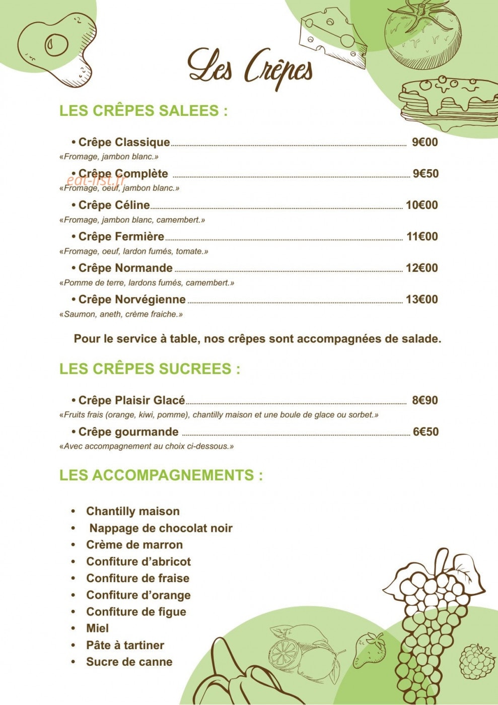 Plaisir Glacé — carte page 5