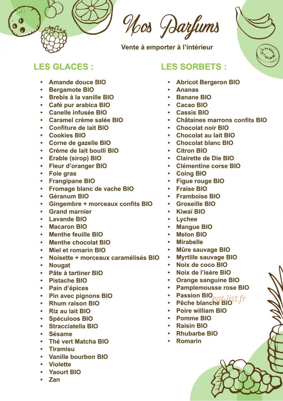 Plaisir Glacé — carte page 7
