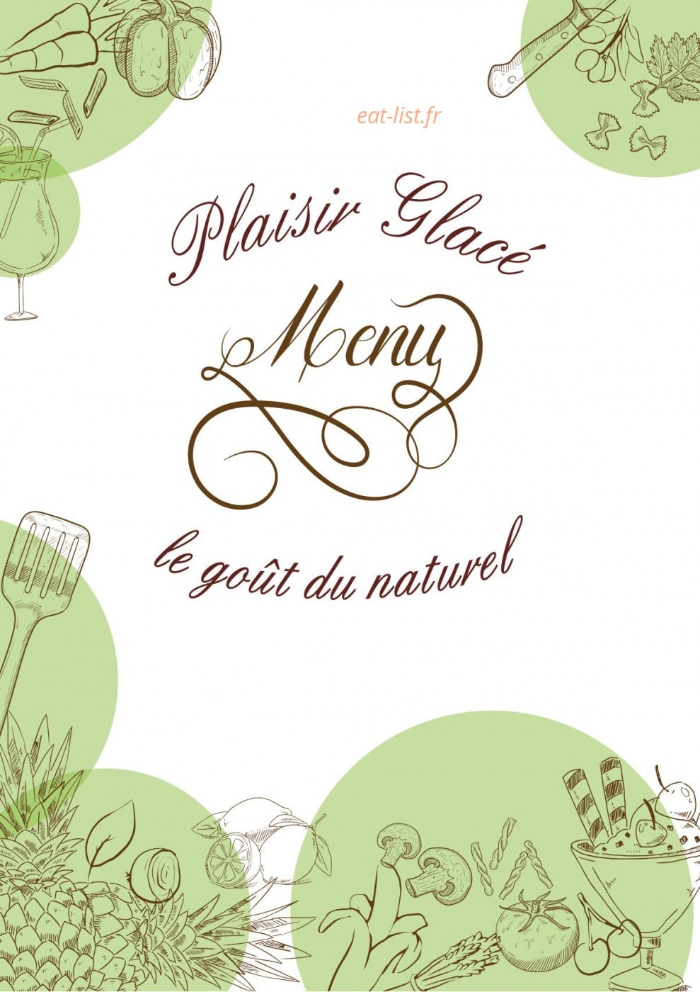 Plaisir Glacé — carte page 1