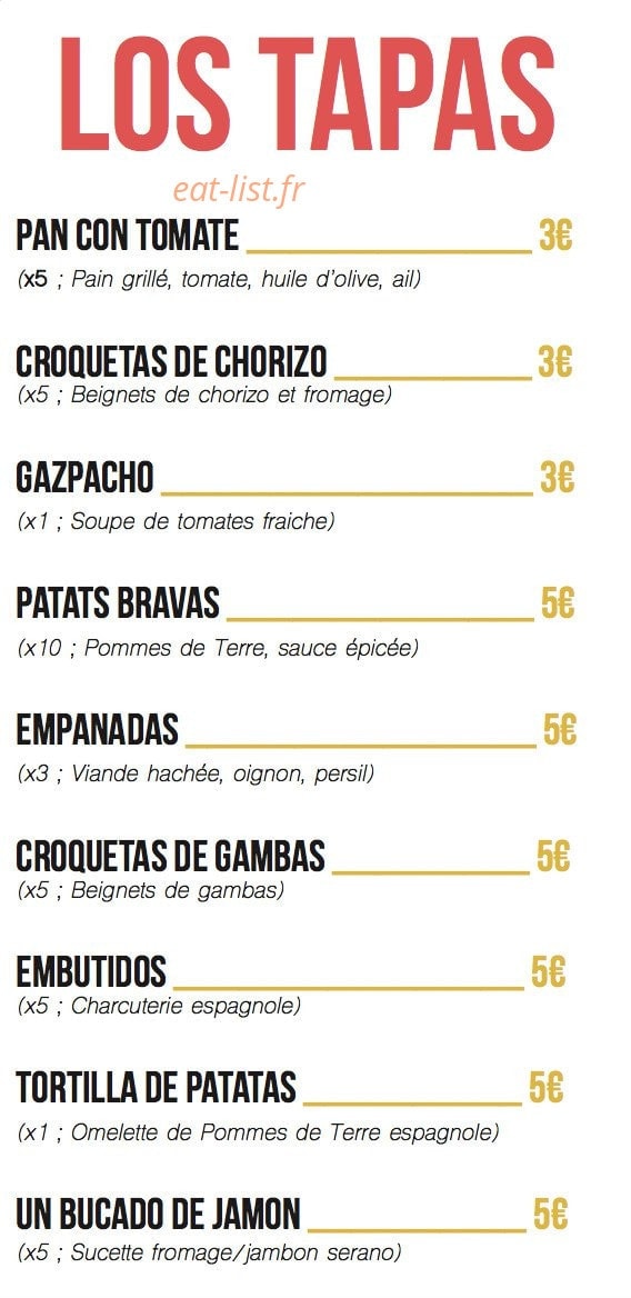 Tapasoif — carte page 1
