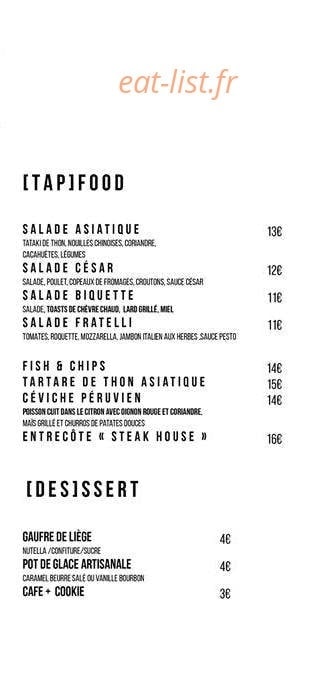 Taproom "Bière des iles d'or" — carte page 3