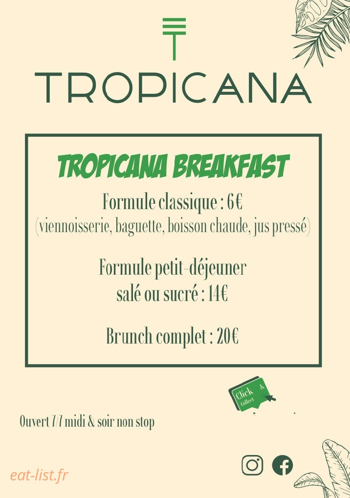Tropicana — carte page 1