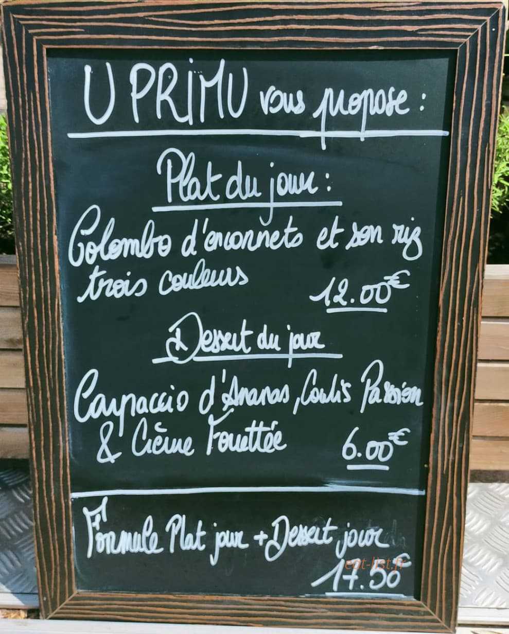 U Primu — carte page 1