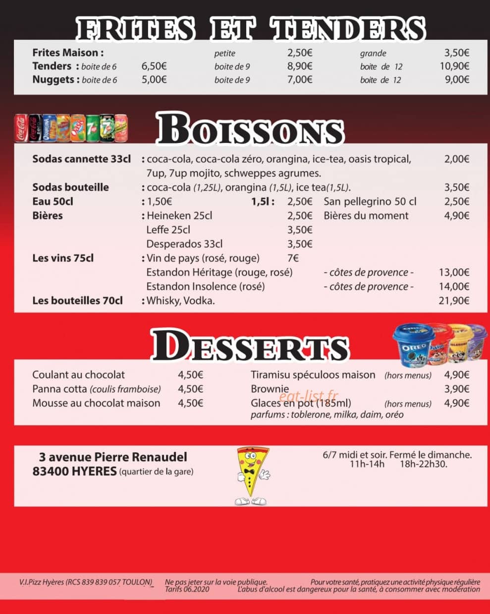 V.I.Pizz — carte page 4
