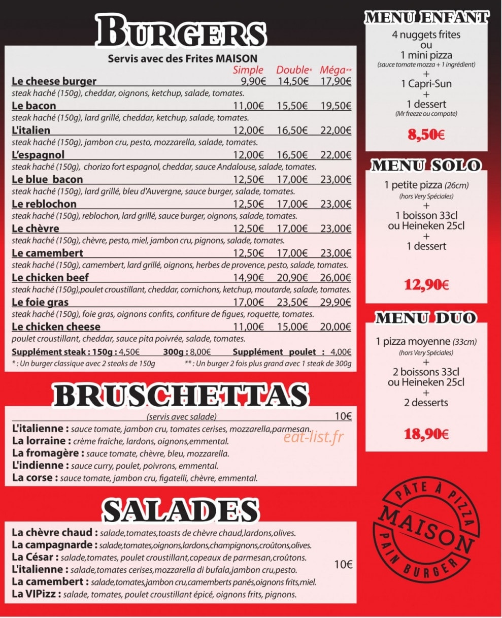V.I.Pizz — carte page 3