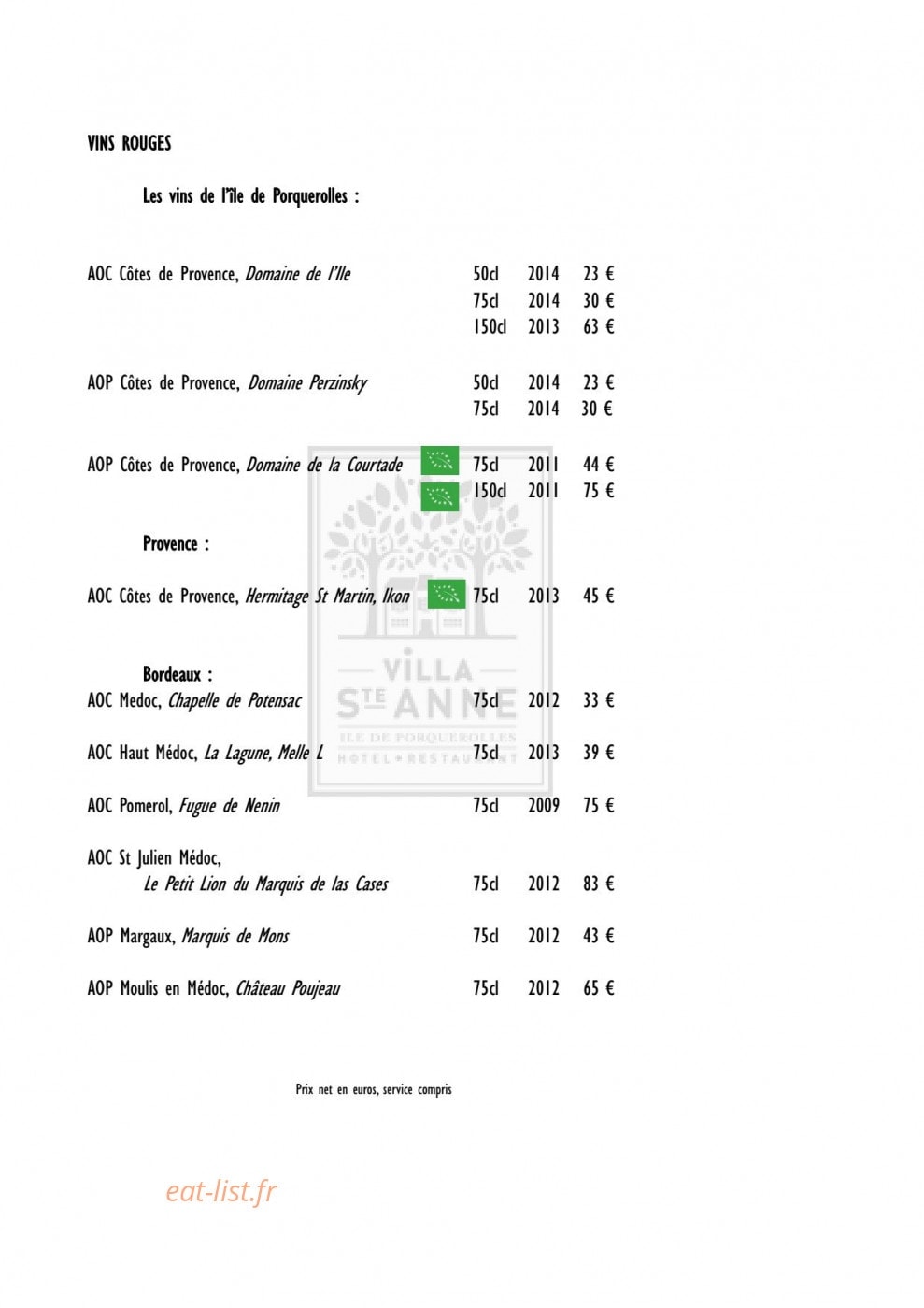 Villa Sainte Anne — carte page 5