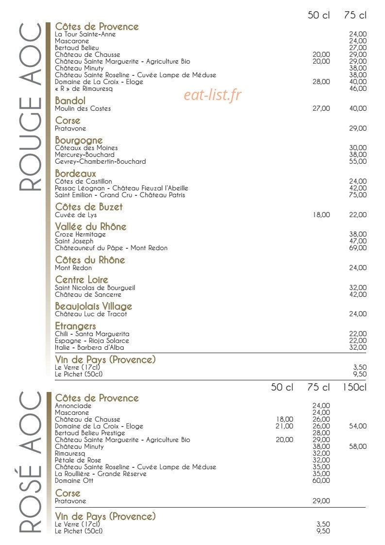 Café Valmer — carte page 5