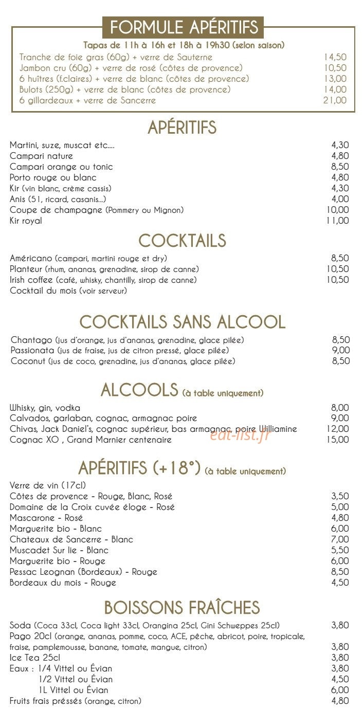 Café Valmer — carte page 4