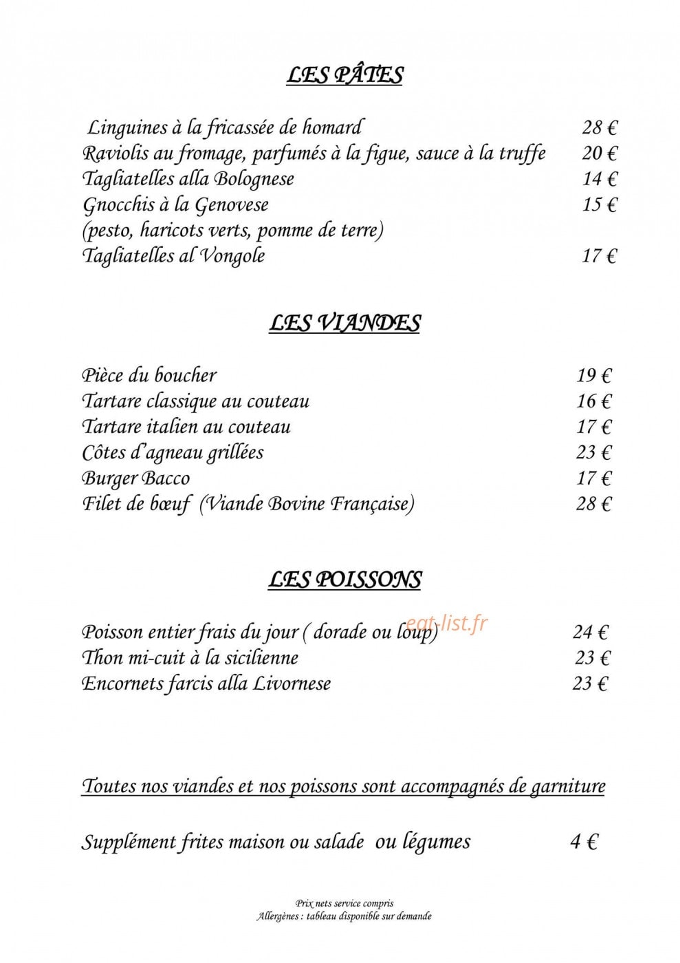 La villa bacco — carte page 3