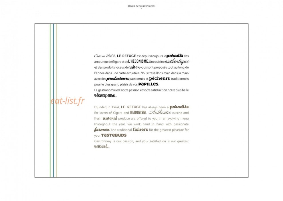 Le Refuge — carte page 2