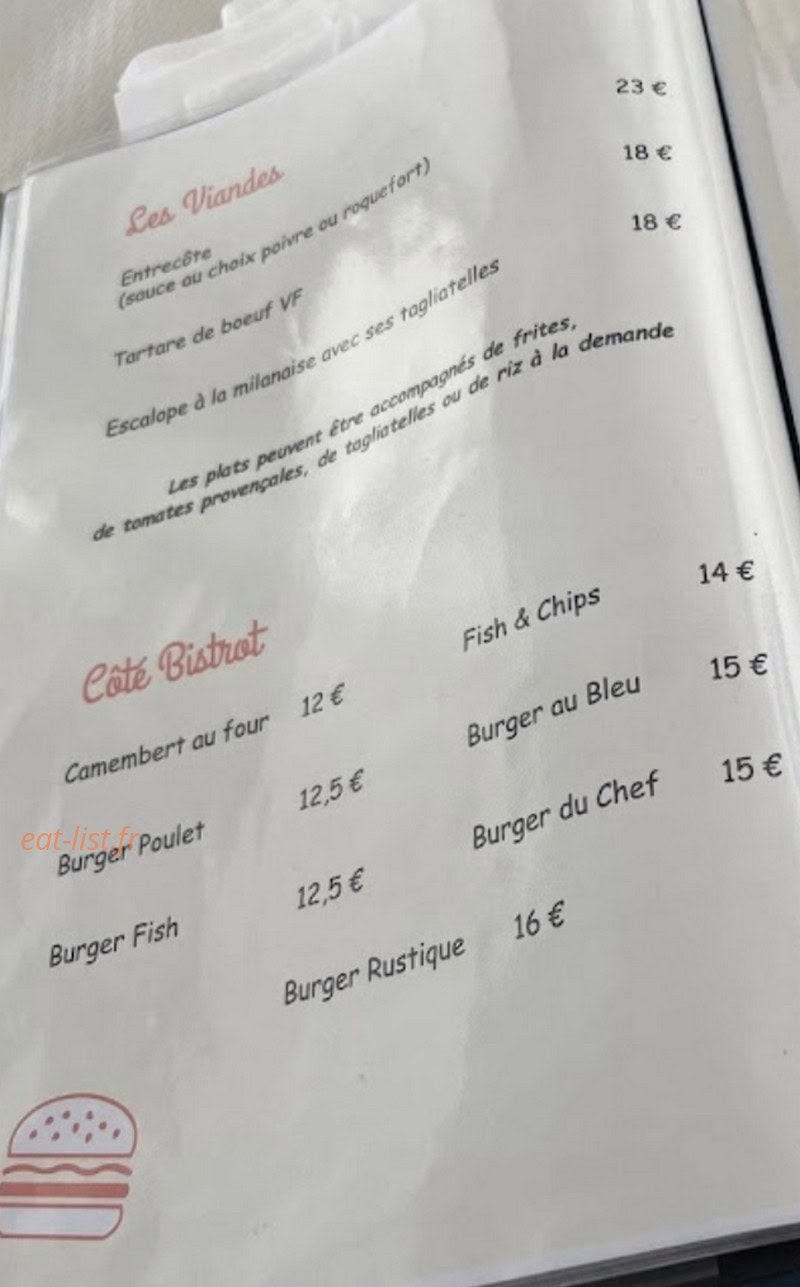 Bar des pêcheurs — carte page 1