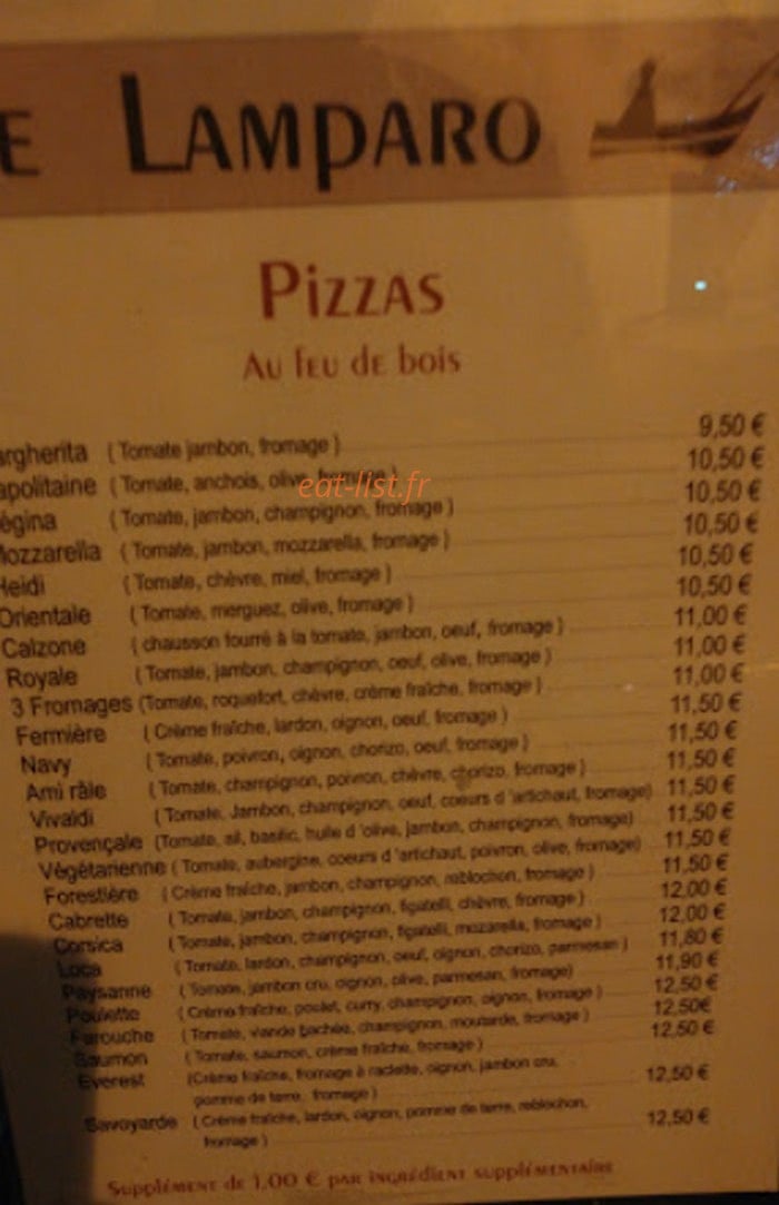 Le Lamparo — carte page 1