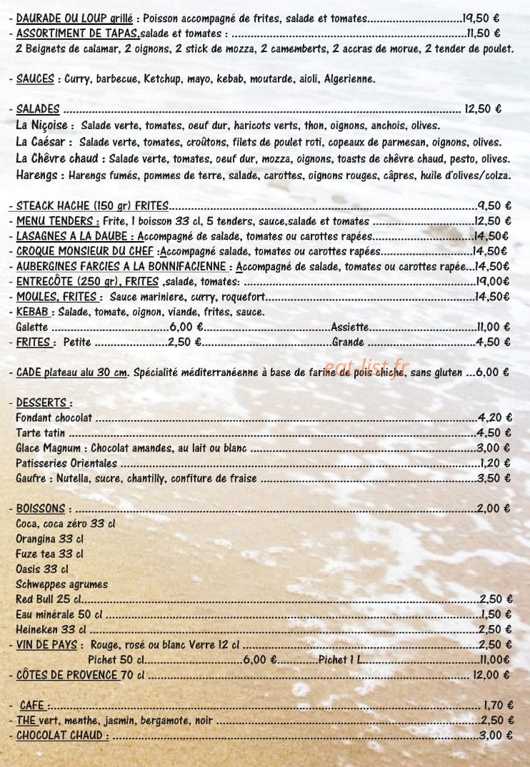 Le p'tit creux — carte page 2