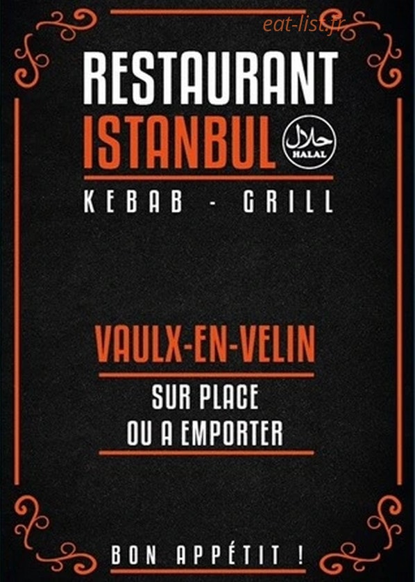 Istanbul Grill — carte page 1