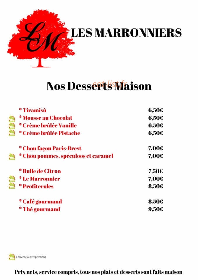 Les Marronniers — carte page 2