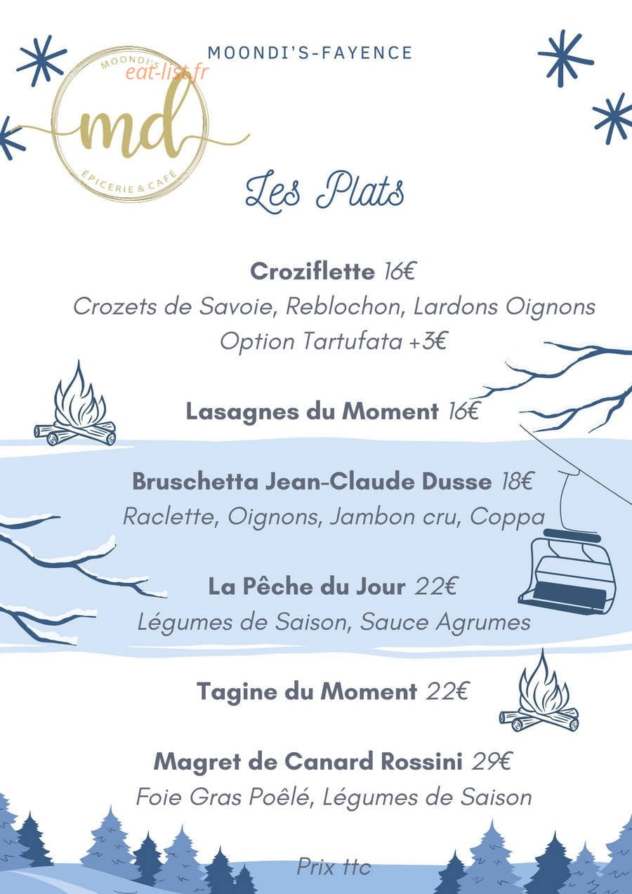 Moondi’s — carte page 2